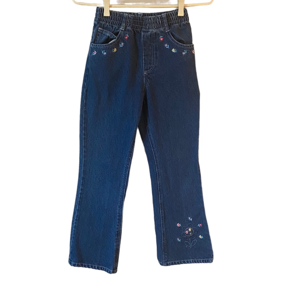 Ragscals Girls Embroidered Floral Elastic Waist Jean 8